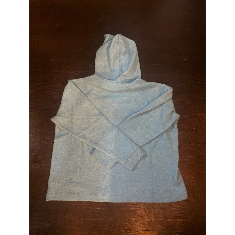 Kids Light Blue Long Sleeve Pullover Hoodie Sweatshirt Heathered Soft Top